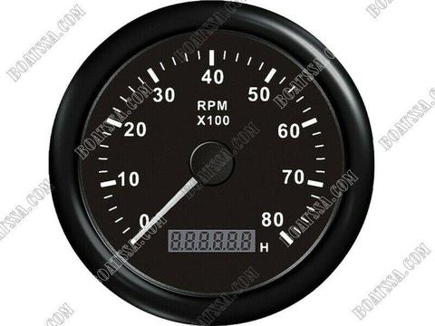KUS TACHOMETER GAUGE 8000RPM – BLACK 