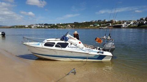 15 Ft Barronet Cabin boat with 50 Marina Motor 