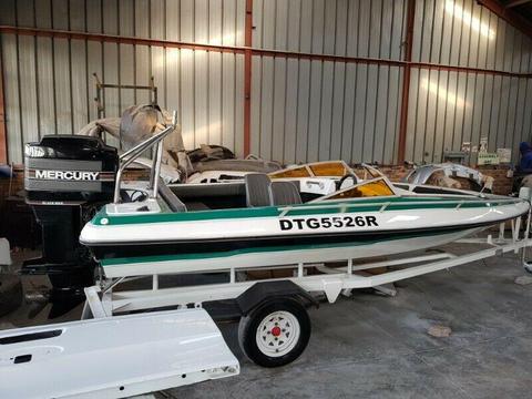 Boat with 150 Mercury Engine 