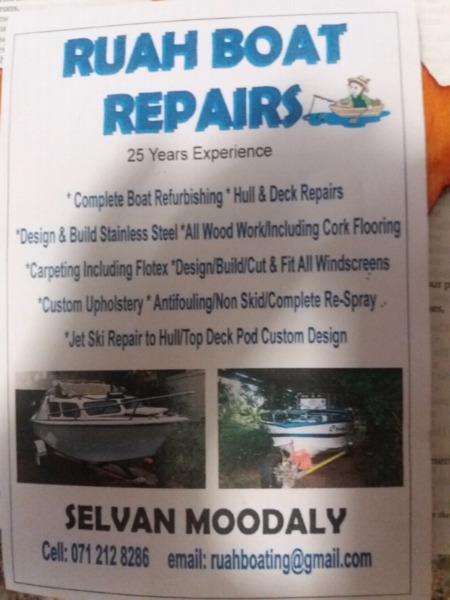 Boat repairs and maintenance 