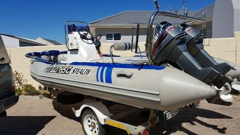 Bargain Stealth Duck 520 2 x Yamaha 40 trim and tilt 