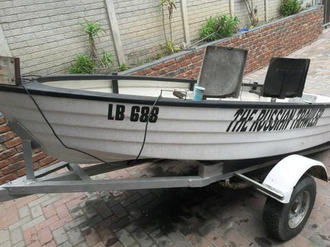 River Boat and Trailer For Sale 