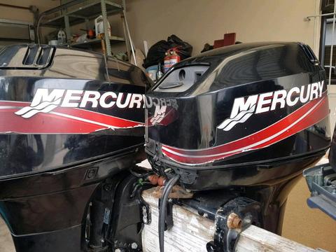 Pair of 2004 Mercury 40hp outboards with Trim & Tilt-R45000  