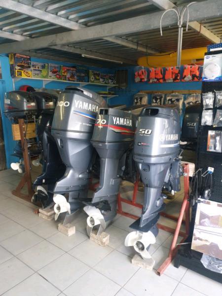 Various outboard motors 