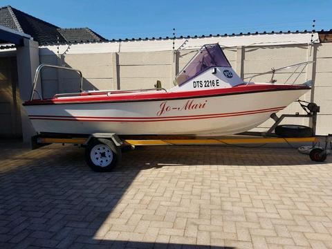 4.8m Navarone hull on Galvanized registered trailer-R14000 