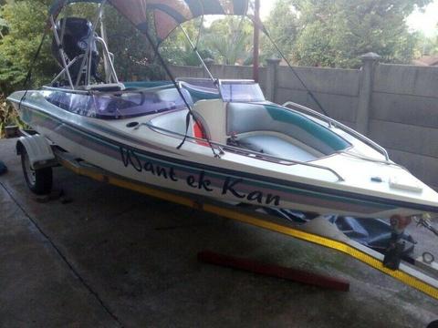 Boat with 115 Mercury Optimax 
