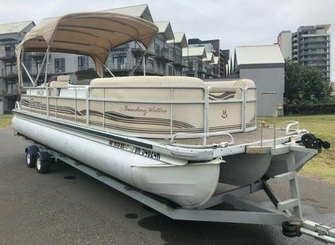 2002 Premier 270 Boundary Tri- Pontoon Barge with 5.L V8 Mercruiser MPI with Alpha 1 Gearbox 