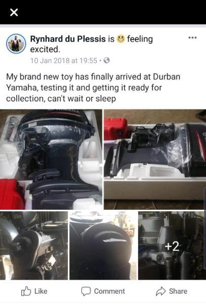 Yamaha 40 HP outboard motor Trim and Tilt pull and electric start 2018  